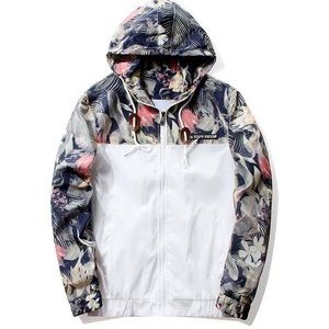 Tropical Print Windbreaker